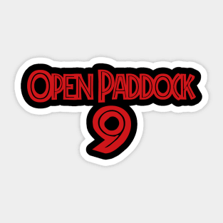 Open Paddock 9 Sticker